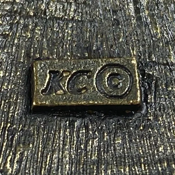 Angel Pin Brooch Marked KC Vintage Gold Tone Halo Rose Flower Guardian Christian - Picture 8 of 13